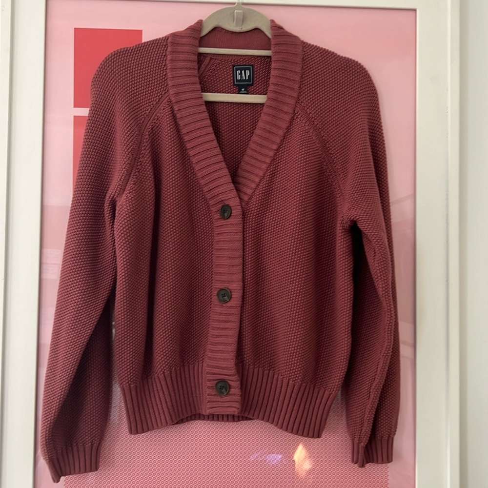 Gap Textured Cardigan Sweater